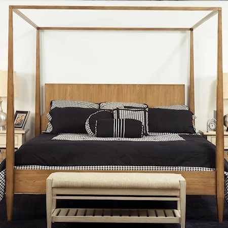 King-Size Pencil Post Canopy Bed